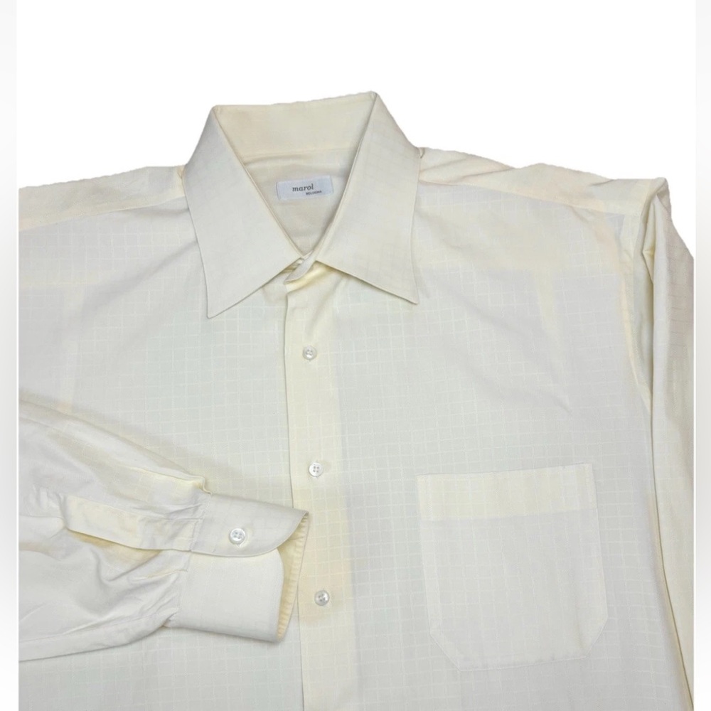 Marol Bologna Button Up Shirt‎ Men’s 17 43 Yellow Plaid